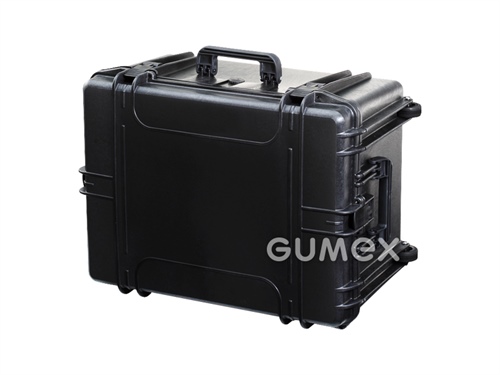 Wasserdichte Koffer MAX, 687x528x366mm (620x460x340mm), IP67, PP, ohne Füllung, 2 Räder, schwarz, 